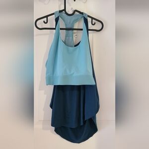 Active wear with built in bra